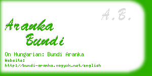 aranka bundi business card